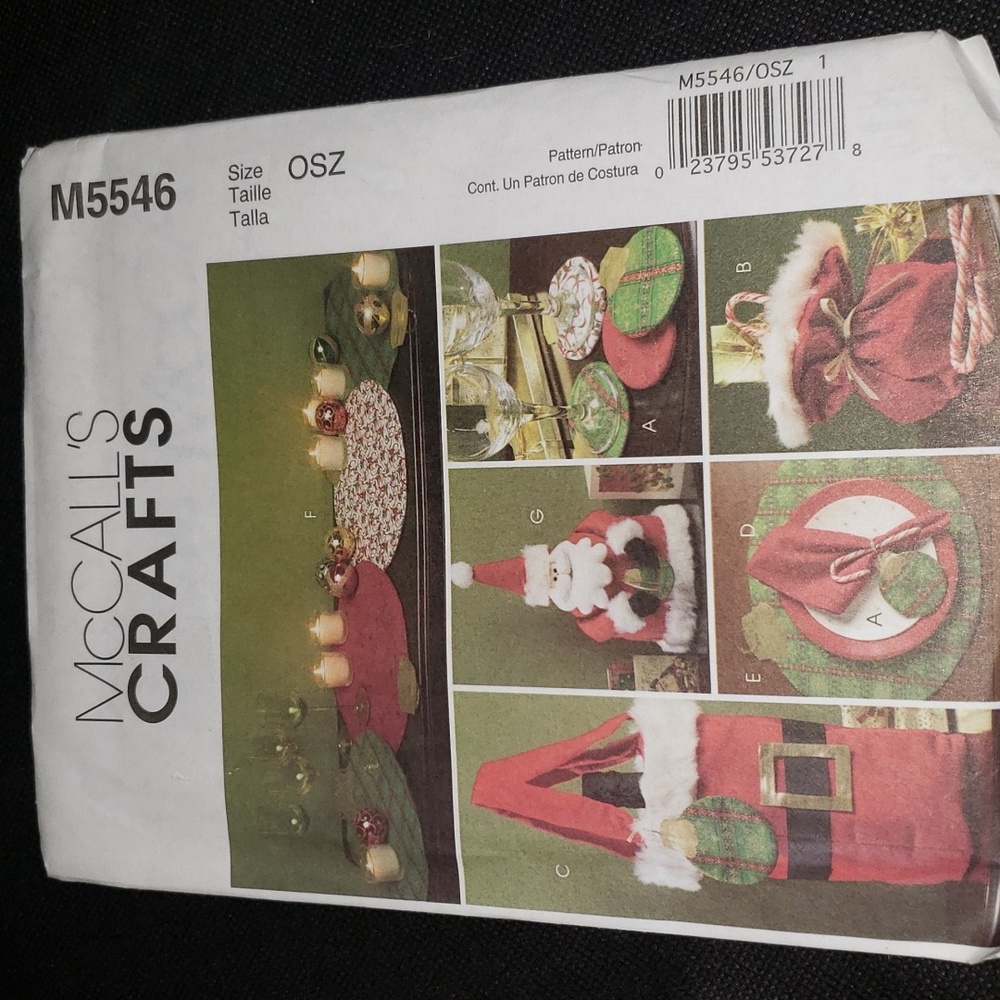 McCall's Crafts Sewing Pattern #M5546